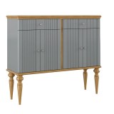 Тумба Рандеву-42 МАССИВ СОСНЫ серый № 7042 + антик №24 картинка 1